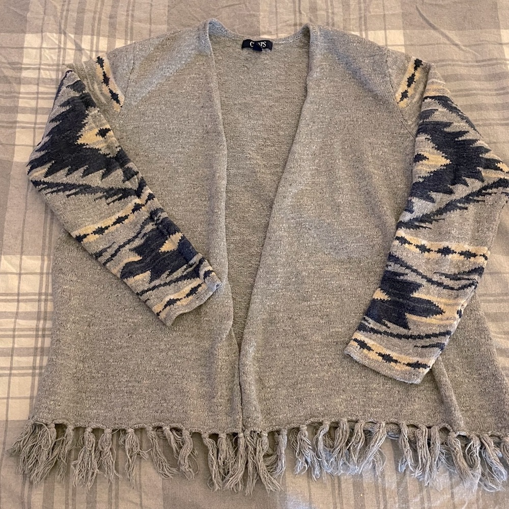 Boho Fringe Sweater Cardigan